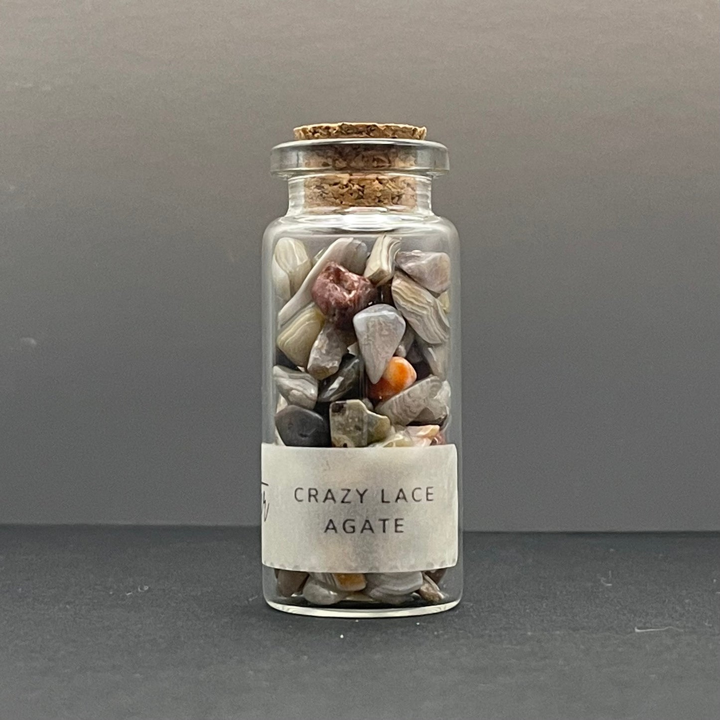 Laughter | Crazy Lace Agate Crystal Chips 10ml Vial