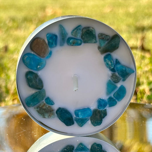 XL Crystal Infused Tea Light Candles | Unscented