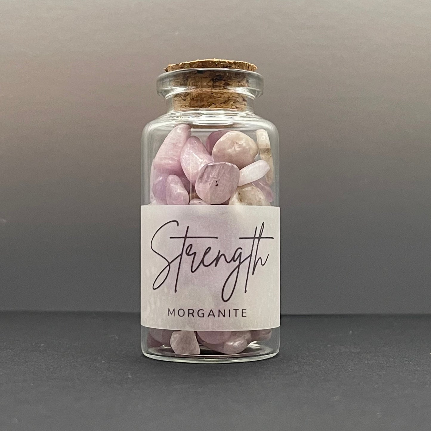 Strength | Morganite Crystal Chips 30ml Vial