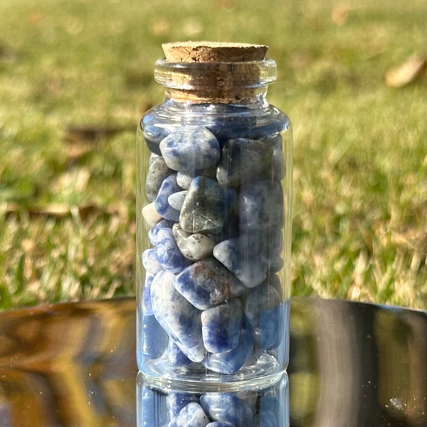 Perspective | White Dot Blue Jade Crystal Chips 30ml Vial