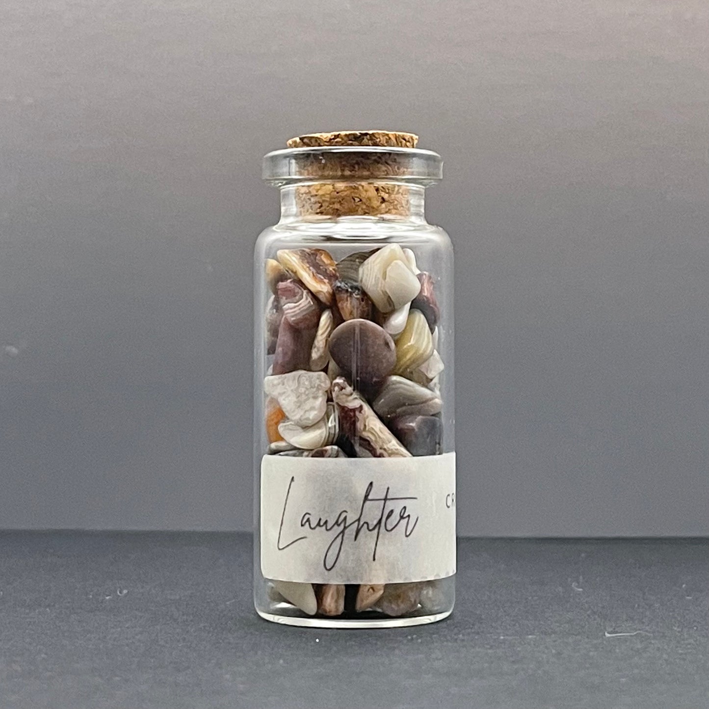 Laughter | Crazy Lace Agate Crystal Chips 10ml Vial